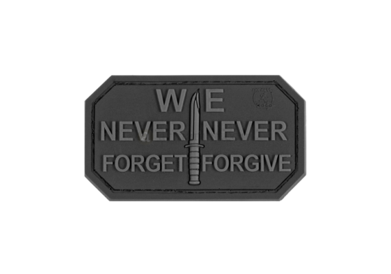 Emblema We Never Forget 3D - negru