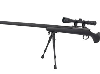 Replica sniper MB03D + luneta si bipod negru magazin Squad Store