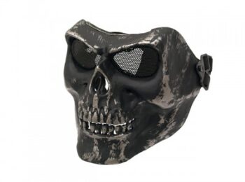 Masca Skull full face neagra cu gri ACM magazin Squad Store